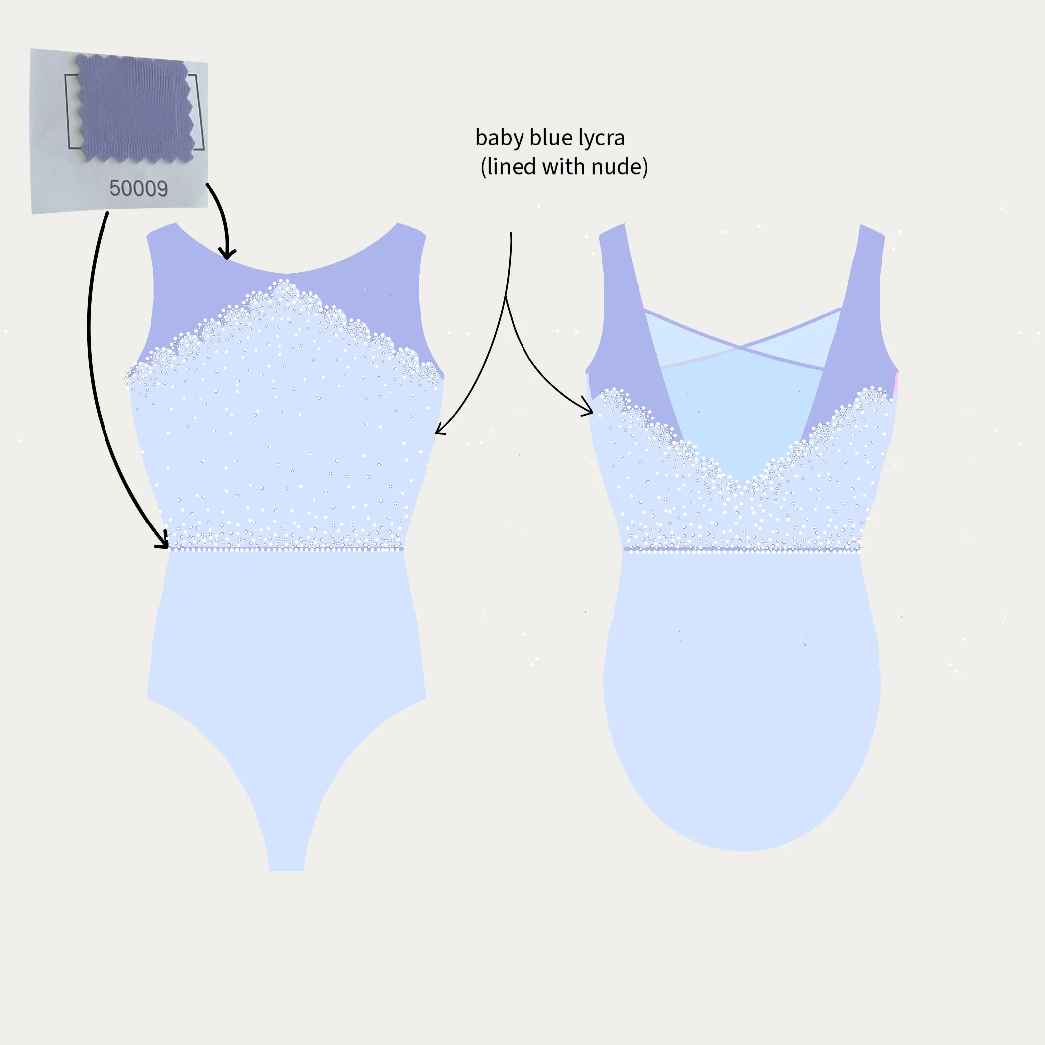 Saadi WAG Bluebell Leotard PRE ORDER 8 weeks delivery